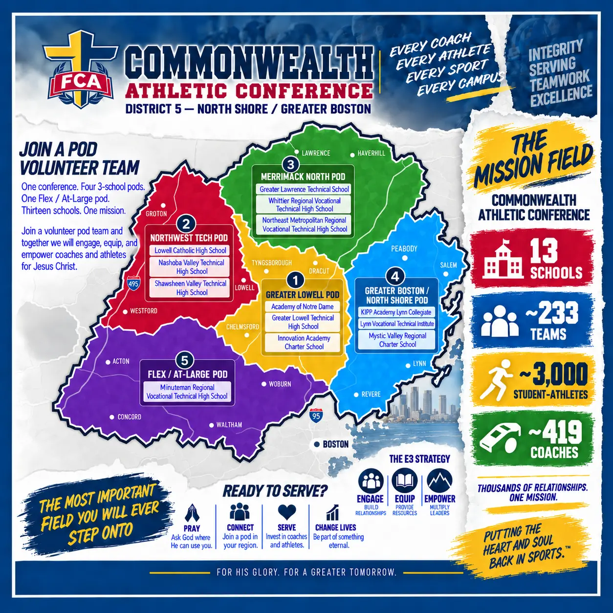 Commonwealth Athletic Conference POD map