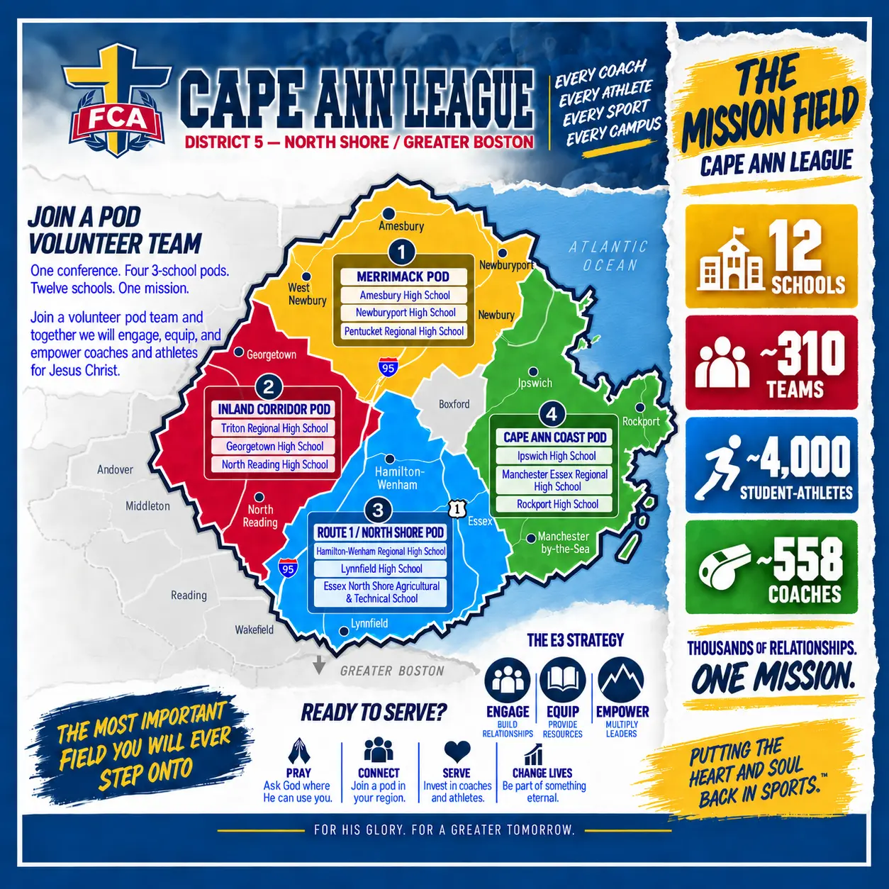 Cape Ann League POD map
