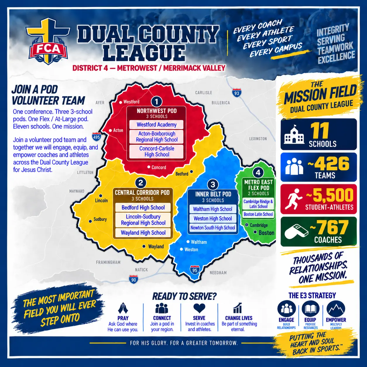 Dual County League POD map